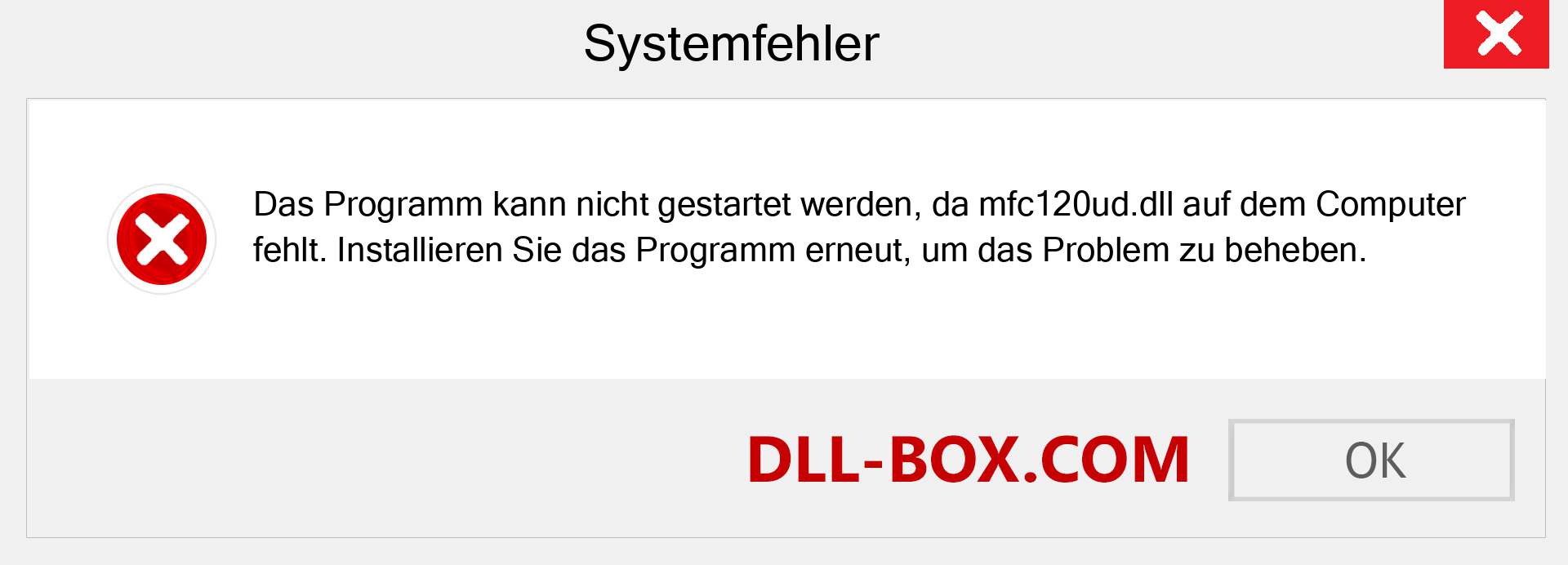 mfc120ud.dll-Datei fehlt?. Download für Windows 7, 8, 10 - Fix mfc120ud dll Missing Error unter Windows, Fotos, Bildern