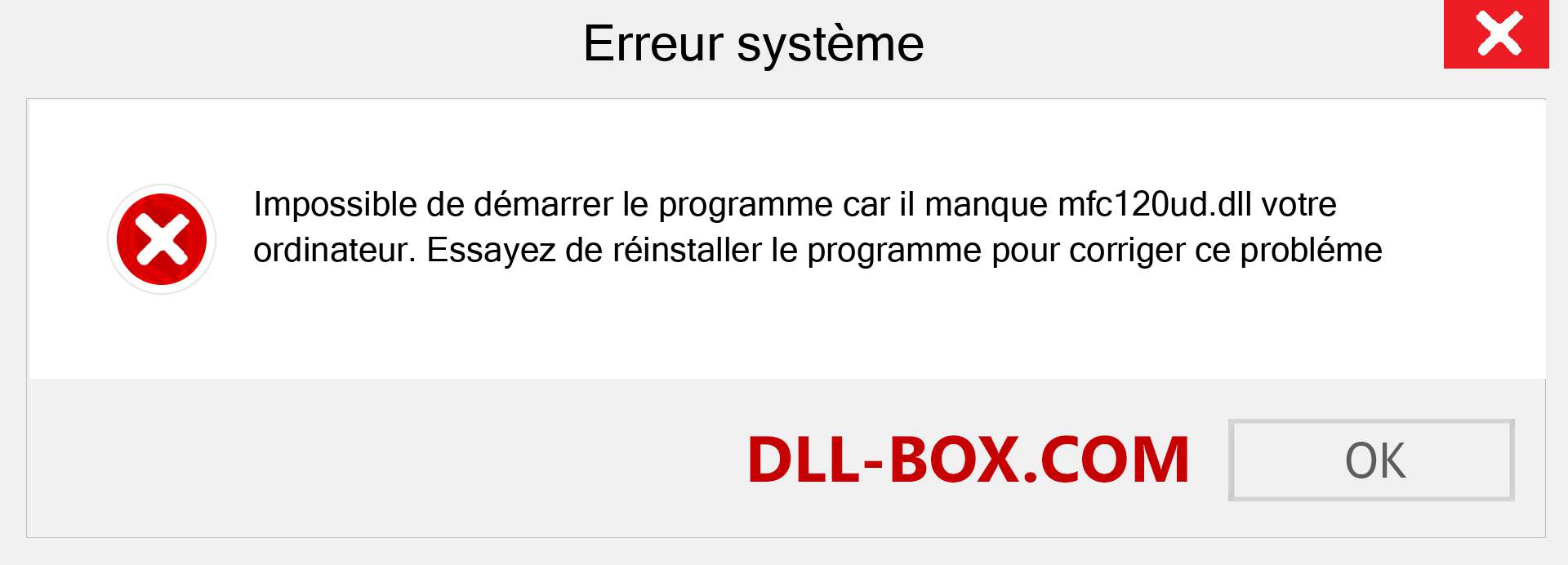 Le fichier mfc120ud.dll est manquant ?. Télécharger pour Windows 7, 8, 10 - Correction de l'erreur manquante mfc120ud dll sur Windows, photos, images