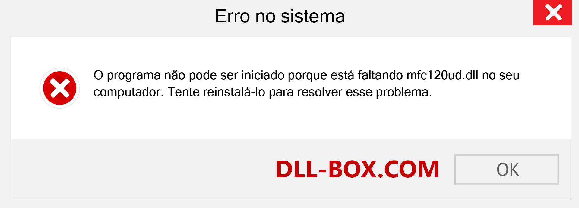 Arquivo mfc120ud.dll ausente ?. Download para Windows 7, 8, 10 - Correção de erro ausente mfc120ud dll no Windows, fotos, imagens