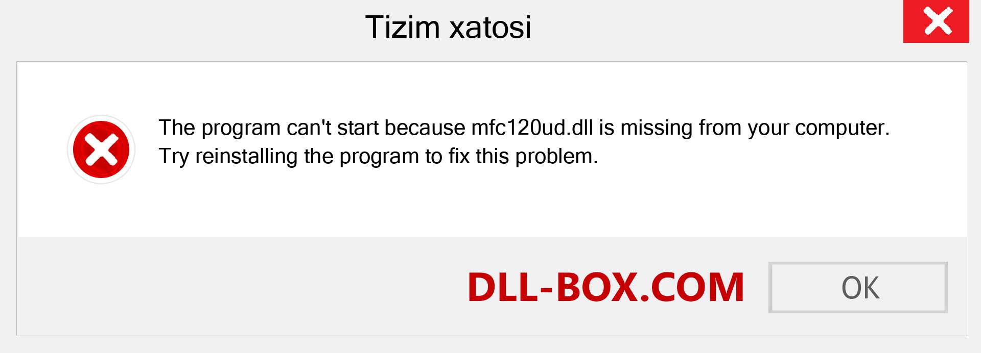 mfc120ud.dll fayli yo'qolganmi?. Windows 7, 8, 10 uchun yuklab olish - Windowsda mfc120ud dll etishmayotgan xatoni tuzating, rasmlar, rasmlar